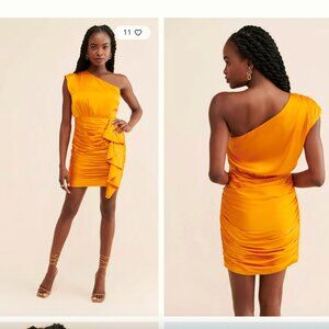 Greylin Ariel Draped One-Shoulder Dress (XS)